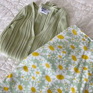 Pastel Green Princess Polly Cropped Cardigan